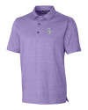 Colorado Rockies City Connect Cutter & Buck Forge Heathered Stretch Mens Polo College Purple Heather Mannequin Thumbnail Image