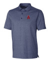 Los Angeles Angels City Connect Cutter & Buck Forge Heathered Stretch Mens Polo Indigo Heather Mannequin Thumbnail Image