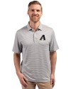 Arizona Diamondbacks City Connect Cutter & Buck Forge Eco Double Stripe Stretch Recycled Mens Big &Tall Polo Polished/White Front Thumbnail Image
