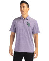 Colorado Rockies City Connect Cutter & Buck Forge Eco Double Stripe Stretch Recycled Mens Polo College Purple/White Front Thumbnail Image