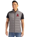 Los Angeles Angels City Connect Cutter & Buck Evoke Hybrid Softshell Recycled Mens Full Zip Vest Elemental Grey Front Thumbnail Image