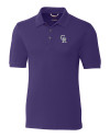 Colorado Rockies City Connect Cutter & Buck Advantage Eco Tri-Blend Pique Mens Polo College Purple Mannequin Thumbnail Image