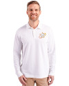 Houston Astros City Connect Cutter & Buck Advantage Eco Tri-Blend Pique Mens Big and Tall Long Sleeve Polo White Front Thumbnail Image