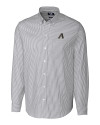 Arizona Diamondbacks City Connect Cutter & Buck Stretch Oxford Stripe Mens Big and Tall Long Sleeve Dress Shirt Charcoal Mannequin Thumbnail Image