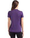 Colorado Rockies City Connect Cutter & Buck Forge Eco Heathered Stretch Womens Blade Top Dark College Purple Heather Back Thumbnail Image