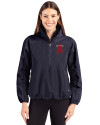 Los Angeles Angels City Connect Cutter & Buck Charter Eco Recycled Womens Anorak Jacket Navy Blue Front Thumbnail Image