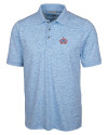 Miami Marlins City Connect Cutter & Buck Advantage Tri-Blend Space Dye Mens Polo Atlas Light Blue Mannequin Thumbnail Image
