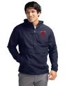 Los Angeles Angels City Connect Cutter & Buck Charter Eco Recycled Mens Anorak Jacket Navy Blue Front Thumbnail Image