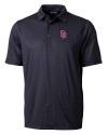 San Diego Padres City Connect Cutter & Buck Pike Double Dot Print Stretch Mens Polo Black Mannequin Thumbnail Image