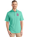 San Diego Padres City Connect Cutter & Buck Virtue Eco Pique Recycled Mens Polo Fresh Mint Front Thumbnail Image