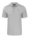 Washington Nationals City Connect Cutter & Buck Pike Eco Tonal Geo Print Stretch Recycled Mens Polo Elemental Grey Mannequin Thumbnail Image