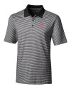 San Diego Padres City Connect Cutter & Buck Forge Tonal Stripe Stretch Mens Big and Tall Polo Black Mannequin Thumbnail Image