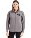Las Vegas Raiders Cutter & Buck Roam Epic Versatility Full Zip Recycled Womens Jacket Elemental Grey Front Thumbnail Image