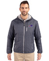 Buffalo Bills Cutter & Buck Rainier Primaloft Eco Mens Full Zip Hooded Jacket Anthracite Melange Front Thumbnail Image