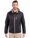 Indianapolis Colts Cutter & Buck Rainier Primaloft Eco Mens Full Zip Hooded Jacket Black Front Thumbnail Image