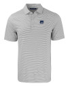 New Hampshire Wildcats College Vault Cutter & Buck Forge Eco Double Stripe Stretch Recycled Mens Polo Polished/White Mannequin Thumbnail Image