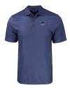 New Hampshire Wildcats College Vault Cutter & Buck Pike Eco Tonal Geo Print Stretch Recycled Mens Polo Navy Blue Mannequin Thumbnail Image