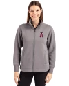 Los Angeles Angels Cutter & Buck Roam Epic Versatility Full Zip Recycled Womens Jacket Elemental Grey Front Thumbnail Image