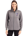 Texas Rangers Cutter & Buck Roam Epic Versatility Full Zip Recycled Womens Jacket Elemental Grey Front Thumbnail Image