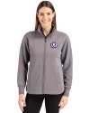 Texas Christian Horned Frogs College Vault Cutter & Buck Roam Epic Versatility Full Zip Recycled Womens Jacket Elemental Grey Front Thumbnail Image