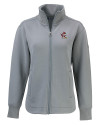Louisville Cardinals College Vault Cutter & Buck Roam Epic Versatility Full Zip Recycled Womens Jacket Elemental Grey Mannequin Thumbnail Image