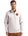 Cincinnati Bengals Historic Cutter & Buck Roam Epic Versatility Recycled Quarter Zip Mens Pullover Solitare Front Thumbnail Image