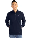 Arizona Cardinals Americana Cutter & Buck Roam Epic Versatility Recycled Quarter Zip Mens Pullover Navy Blue Front Thumbnail Image