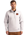 Cincinnati Bengals Cutter & Buck Roam Epic Versatility Recycled Quarter Zip Mens Pullover Solitare Front Thumbnail Image