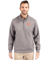 Chicago Bears Cutter & Buck Roam Recycled Buttery-Soft Knit Mens Quarter Zip Jacket Elemental Grey Front Thumbnail Image