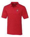 Miami Marlins Stars & Stripes Cutter & Buck Forge Pencil Stripe Stretch Mens Polo Red Mannequin Thumbnail Image