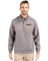 Texas Tech Red Raiders College Vault Cutter & Buck Roam Epic Versatility Recycled Quarter Zip Mens Pullover Elemental Grey Front Thumbnail Image