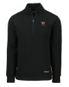 Louisville Cardinals College Vault Cutter & Buck Roam Epic Versatility Recycled Quarter Zip Mens Pullover Black Mannequin Thumbnail Image