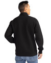 Kansas Jayhawks Alumni Cutter & Buck Roam Epic Versatility Recycled Quarter Zip Mens Pullover Black Back Thumbnail Image