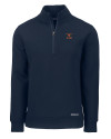 Texas Longhorns Alumni Cutter & Buck Roam Epic Versatility Recycled Quarter Zip Mens Pullover Navy Blue Mannequin Thumbnail Image