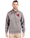 Western Kentucky Hilltoppers College Vault Cutter & Buck Roam Epic Versatility Recycled Quarter Zip Mens Pullover Elemental Grey Front Thumbnail Image