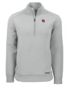 Nebraska Cornhuskers College Vault Cutter & Buck Roam Eco Recycled Quarter Zip Mens Pullover Solitare Mannequin Thumbnail Image