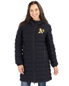 Athletics Cutter & Buck Mission Ridge Repreve Eco Insulated Womens Long Puffer Jacket Black Front Thumbnail Image