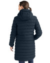 Los Angeles Angels Cutter & Buck Mission Ridge Repreve Eco Insulated Womens Long Puffer Jacket Navy Blue Back Thumbnail Image