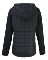 Louisville Cardinals College Vault Cutter & Buck Rainier Primaloft Womens Eco Full Zip Hybrid Jacket Black Mannequin Back Thumbnail Image