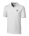 New York Yankees Stars & Stripes Cutter & Buck Forge Pencil Stripe Stretch Mens Polo White Mannequin Thumbnail Image