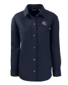 New England Patriots NFL Helmet Cutter & Buck Roam Epic Versatility Recycled Womens Shirt Jacket Navy Blue Mannequin Thumbnail Image