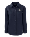 Los Angeles Chargers NFL Helmet Cutter & Buck Roam Epic Versatility Recycled Womens Shirt Jacket Navy Blue Mannequin Thumbnail Image