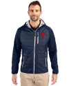 Philadelphia Phillies Cutter & Buck Rainier Primaloft Mens Eco Full Zip Hybrid Jacket Dark Navy Front Thumbnail Image