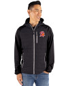 Tampa Bay Buccaneers Historic Cutter & Buck Rainier Recycled Insulated Hybrid Puffer Mens Full Zip Jacket Black Front Thumbnail Image