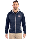 Kansas City Chiefs Americana Cutter & Buck Rainier Primaloft Mens Eco Full Zip Hybrid Jacket Dark Navy Front Thumbnail Image