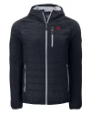 Nebraska Cornhuskers College Vault Cutter & Buck Rainier Primaloft Mens Eco Full Zip Hybrid Jacket Black Mannequin Thumbnail Image