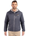Denver Broncos Cutter & Buck Rainier Primaloft Eco Mens Full Zip Hooded Jacket Anthracite Melange Front Thumbnail Image