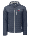 Minnesota Twins Cutter & Buck Rainier Primaloft Eco Mens Full Zip Hooded Jacket Anthracite Melange Mannequin Thumbnail Image