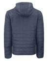 Carolina Panthers Americana Cutter & Buck Rainier Primaloft Eco Mens Full Zip Hooded Jacket Anthracite Melange Mannequin Back Thumbnail Image
