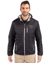 Cincinnati Bearcats College Vault Cutter & Buck Rainier Primaloft Eco Mens Full Zip Hooded Jacket Black Front Thumbnail Image